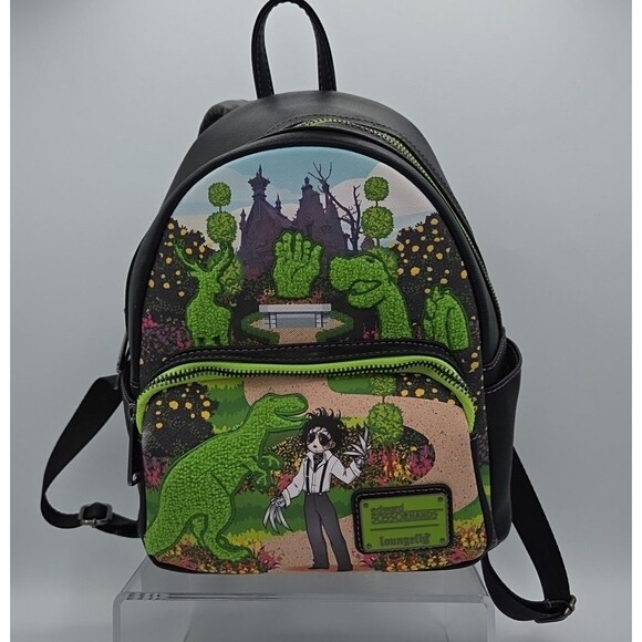 LOUNGEFLY EDWARD SCISSORHANDS TOPIARIES MINI BACKPACK EUC main image 6